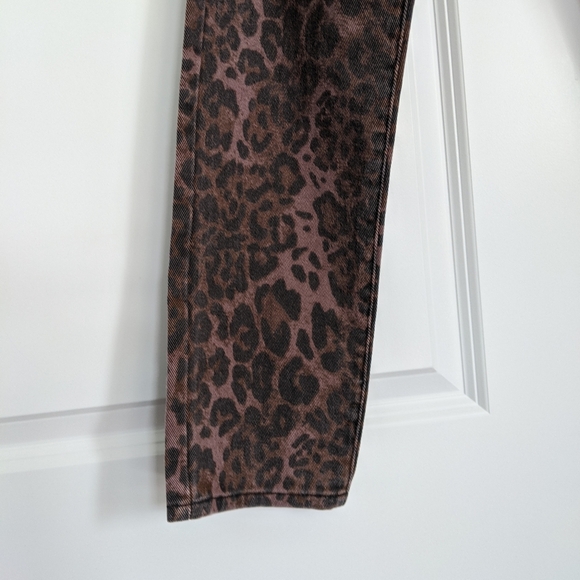 Prosperity Leopard Print Skinny Jeans Five Pocket Non Stretch Brown Black 29 NWT - Picture 12 of 16
